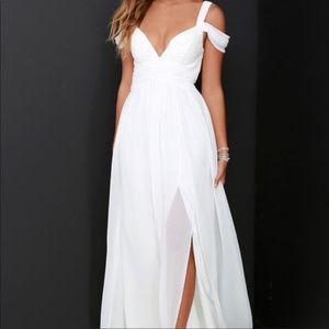 BARIANO OCEAN OF ELEGANCE IVORY MAXI DRESS